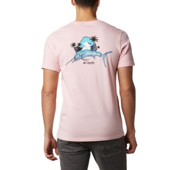 Columbia T-Shirt Heren, PFG Cove Roze, 06OKXHEJD